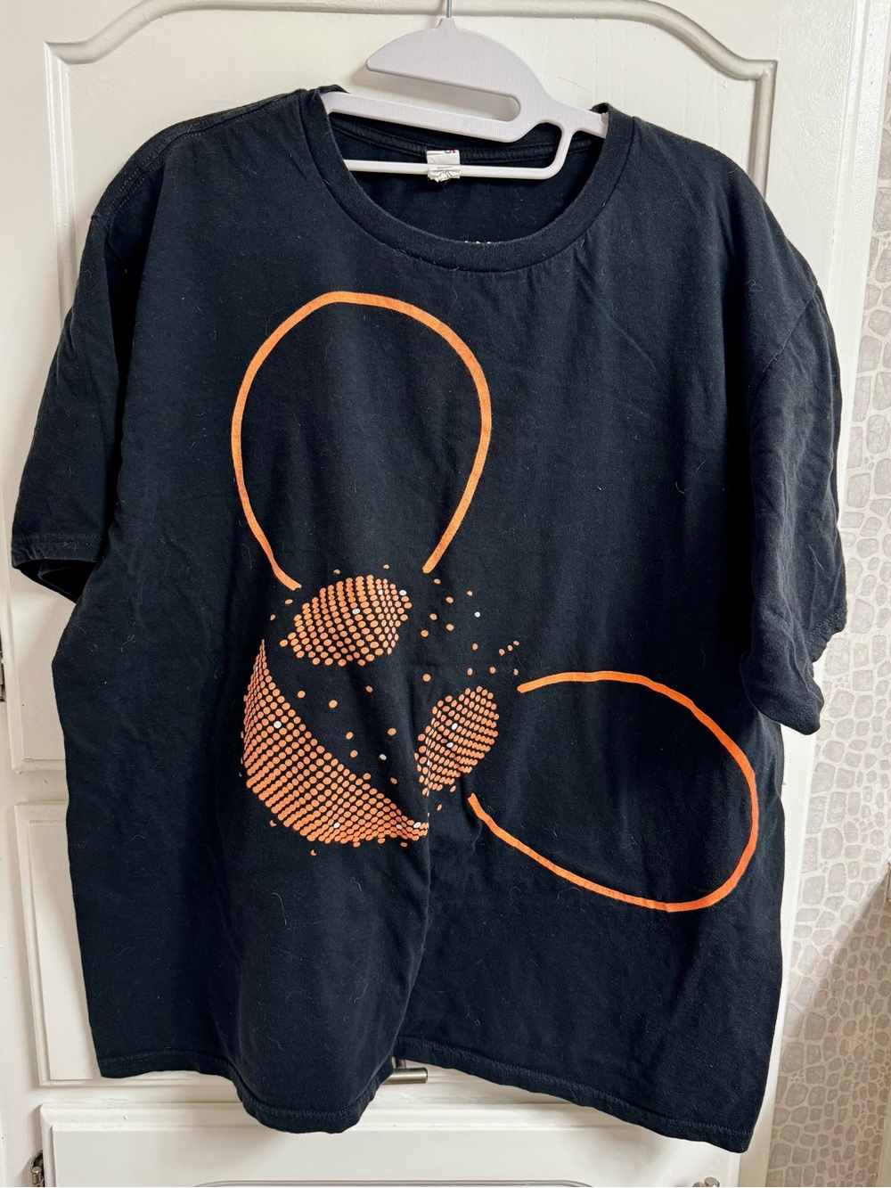 Anvil Deadmau5 Black & Orange Graphic T-Shirt XL Unisex